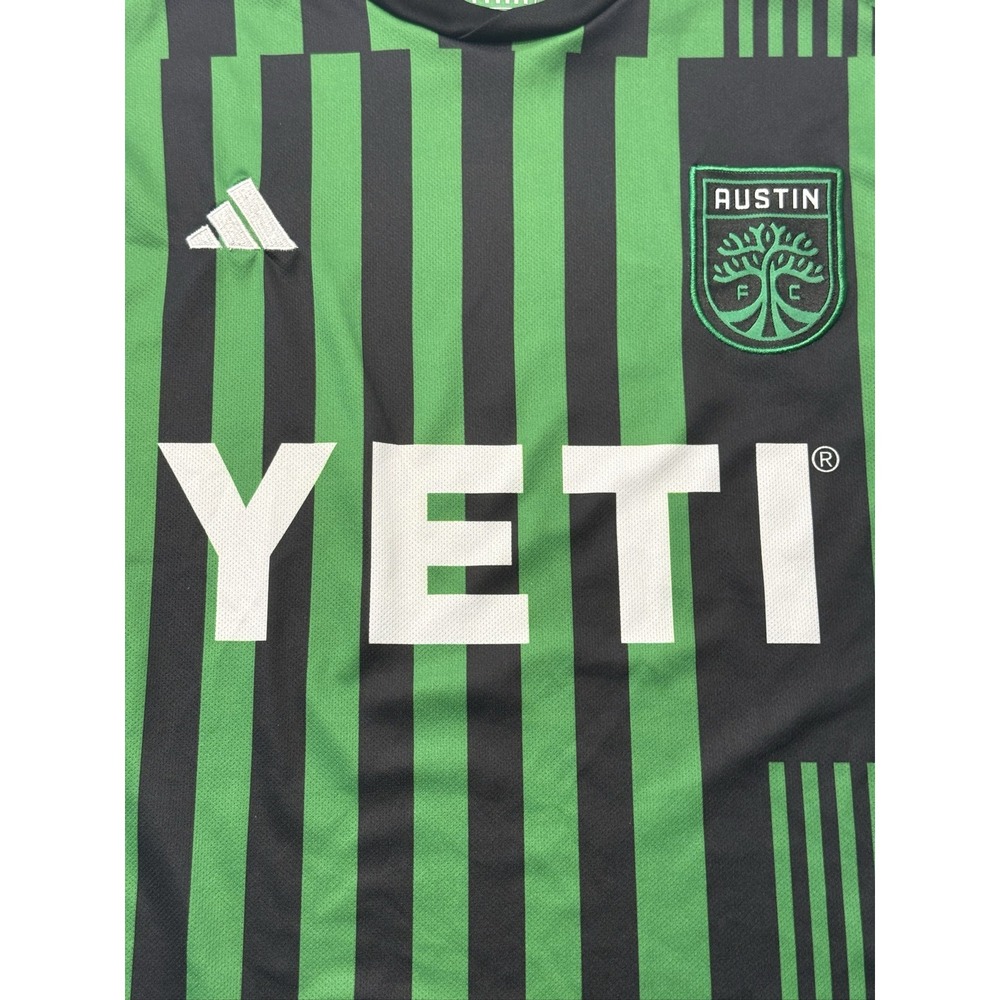 adidas Austin FC Jersey Mens M Green Black AEROREADY MLS Soccer Slim Fit YETI - Picture 2 of 16